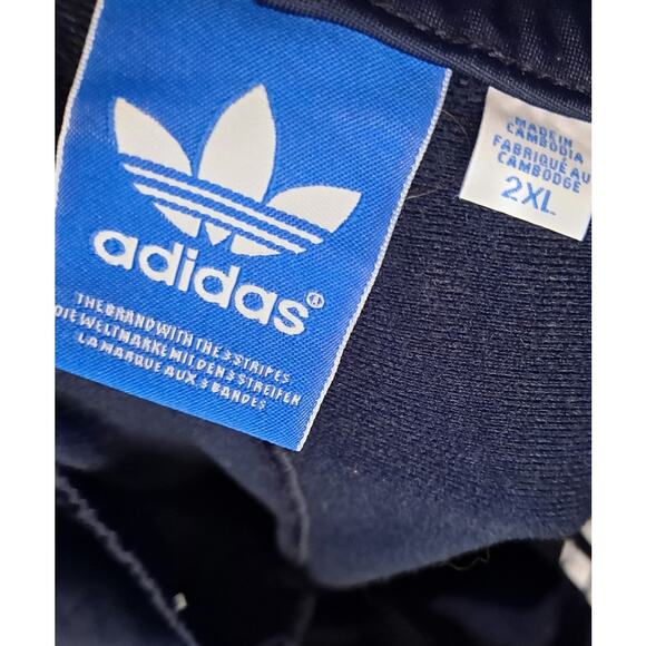 Adidas Navy with White Side Stripe with Side Zippers Size 2XL - Picture 3 of 5
